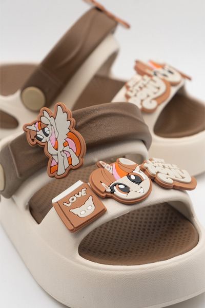 Beınsteps Çocuk Terlik Sandalet Hafif Rahat Taban Okul Kreş Havuz Günlük Unisex Çocuk Sandalet Terlik