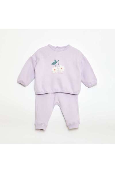 KIABI طقم سويت شيرت وبنطال رياضي أنيق باللون البنفسجي