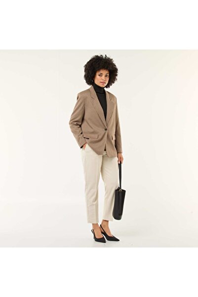 KIABI Plain cigarette trousers with 2 pockets BEIGE