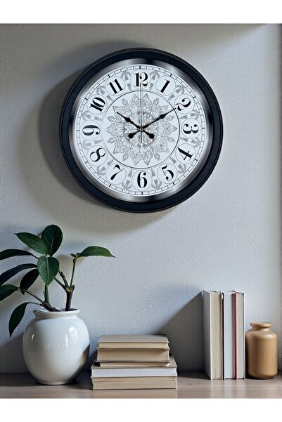 Marsilyan Zentime Masterpiece Design Elegant Patterned 40 cm Metal Wall Clock