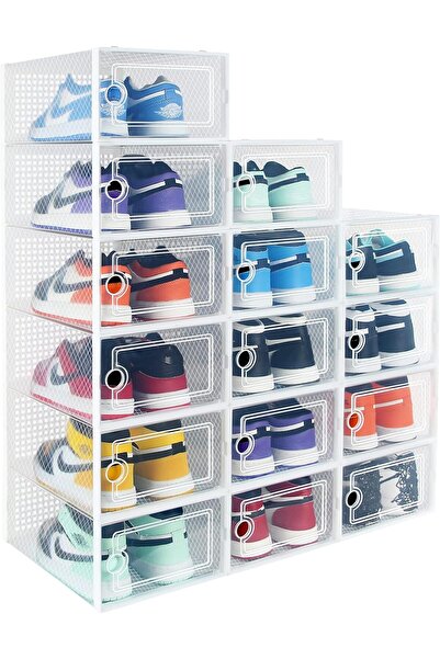 BLOOMING TIME 12pcs Storage Organizer Dustproof Storage Container Stackable B...