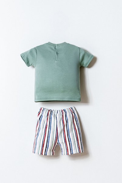 U.S. Polo Assn. Baby Boy Green Shorts Set
