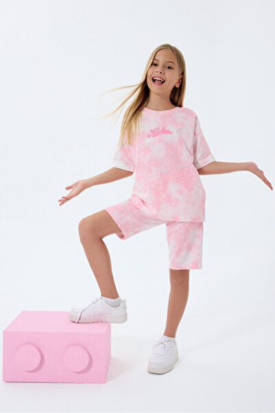 Rolypoly Розов комплект Бермуди за момиче