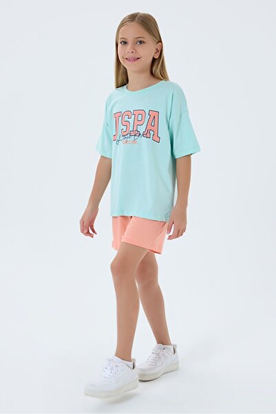 U.S. Polo Assn. Kız Çocuk Yeşil Şort Takım