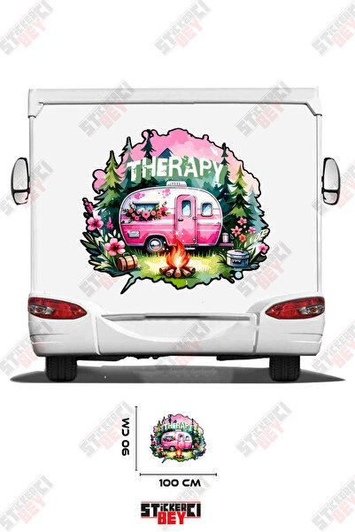 STİCKERCI BEY Therapy Written Tree and Caravan Visual Caravan Sticker Coating