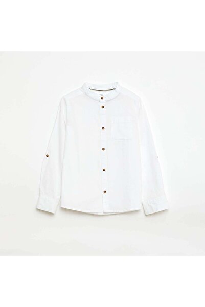 KIABI Linen-blend shirt WHITE