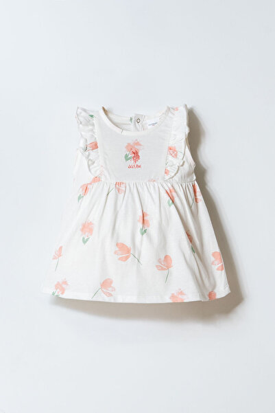 U.S. Polo Assn. Kız Bebek Beyaz Elbise