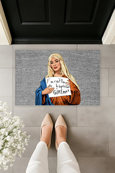 Dormot Modern Digital Print Doormat - Ferhatlar and Dogs Not Allowed - Humor ...