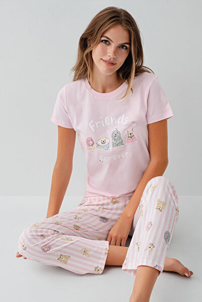 Rolypoly Γυναικείο Σετ Πιτζάμες Ροζ