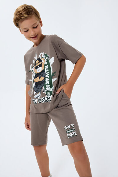 Rolypoly Costum bermudă maro pentru băiat