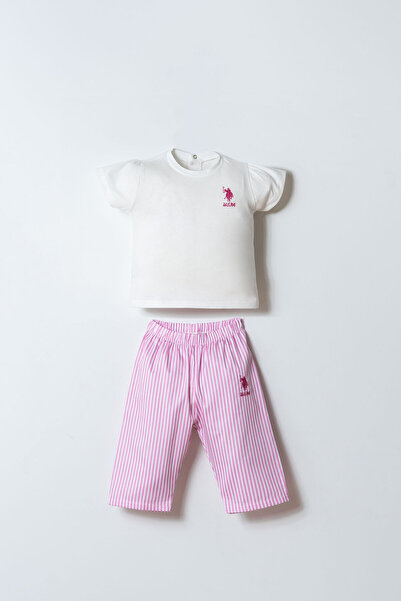 U.S. Polo Assn. طفلة بيضاء بدلة طفل