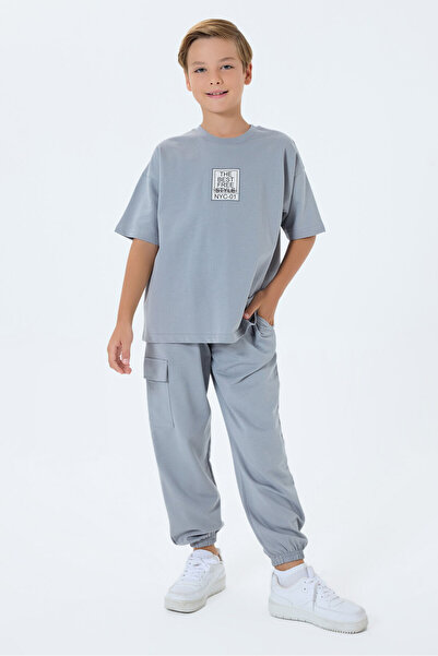 Rolypoly Сив пижамен комплект за момчета