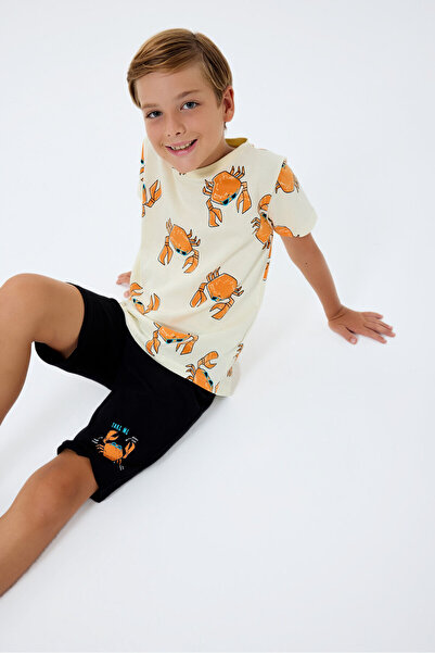 Rolypoly Boy's Yellow Bermuda Suit