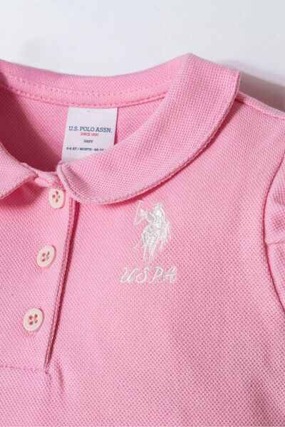 U.S. Polo Assn. Kız Bebek Pembe Şort Takım