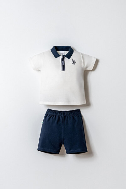 U.S. Polo Assn. Erkek Bebek Beyaz Şort Takım