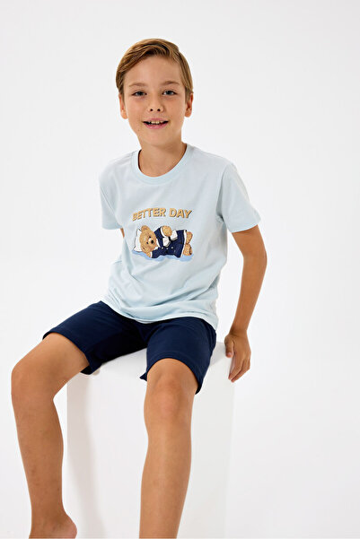 Rolypoly Boy's Blue Bermuda Suit