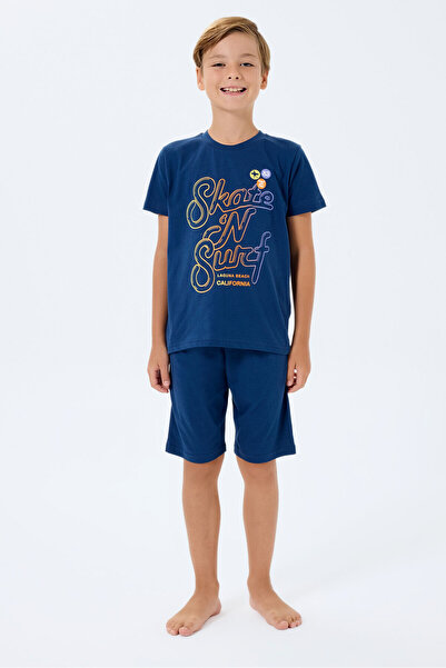 Rolypoly Boy's Navy Blue Bermuda Suit