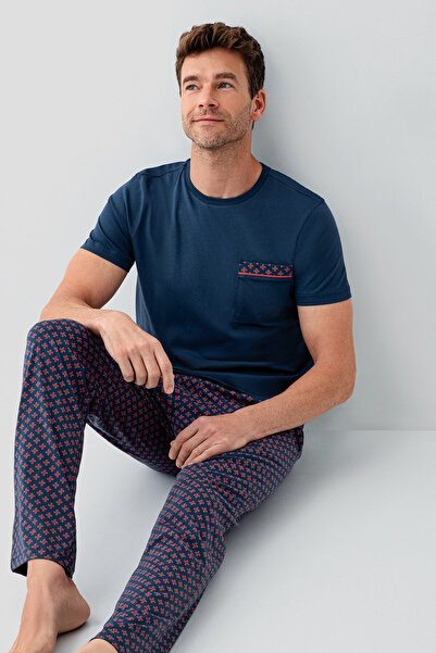 Arnetta Ανδρικό Σετ Πυτζάμες Navy Blue