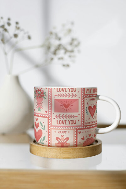 EYBaskı Tasarım Colorful Patterned Porcelain Mug