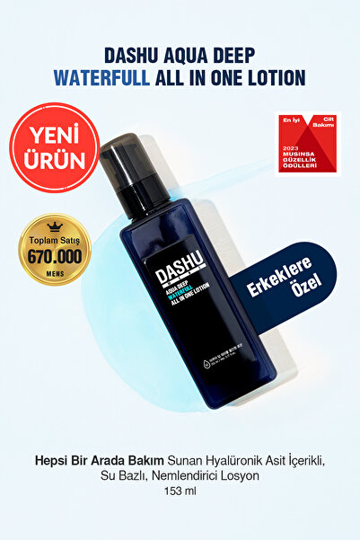 Dashu Hyalüronik Asitli Hepsi Bir Arada Bakım Losyonu Mens Aqua Deep Waterful...