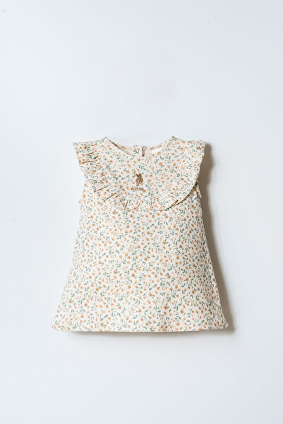 U.S. Polo Assn. Kız Bebek Krem Elbise