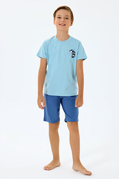 Rolypoly Boy's Blue Bermuda Suit