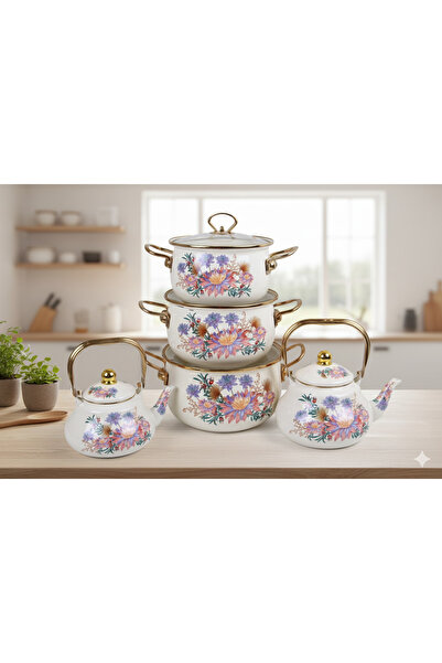 Generic 20/22/24 cm cookware set with 2/1.5 liter decorative teapot set – com...