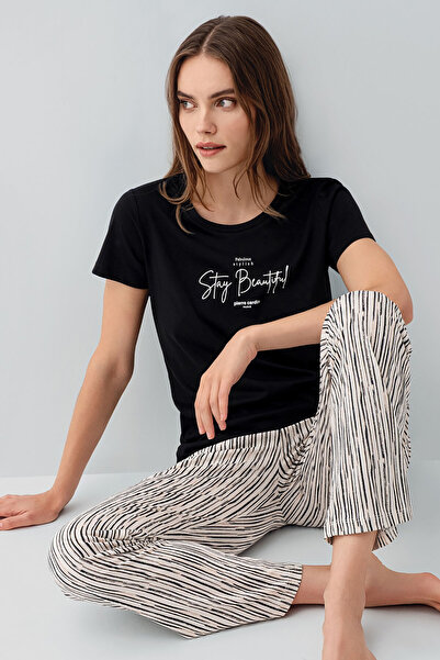 Pierre Cardin Γυναικείο σετ μαύρης πιτζάμας