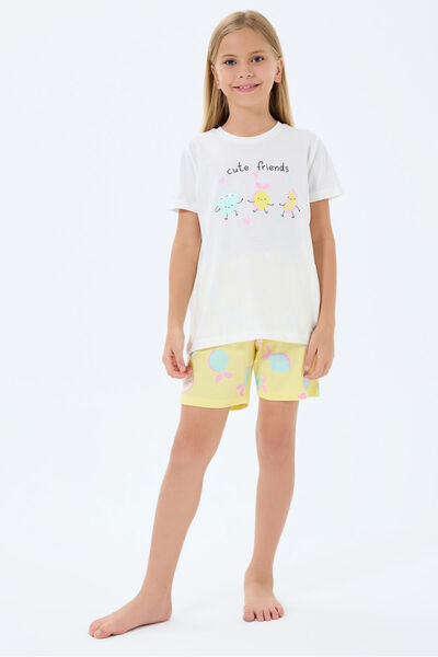 Rolypoly Set pantaloni scurți albi pentru fete