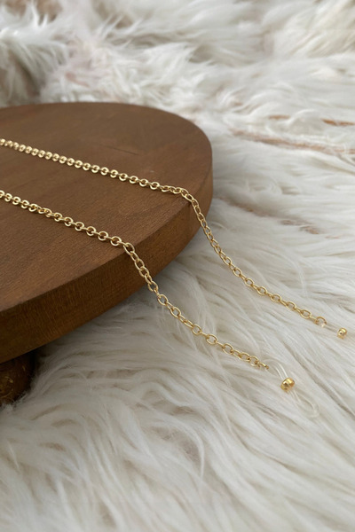 SAVETTE Plain Glasses Chain Gift Accessory Glasses Strap Glasses Cord Gold Co...