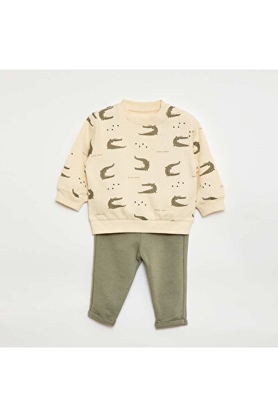 KIABI 2-piece sweatshirt + trousers set WHITE