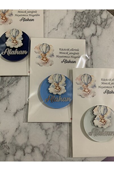 TWİN COLLECTION Yeni Doğan Doğum Günü Bulut Ayı Figür Kartlı Jelatinli Pleksi...