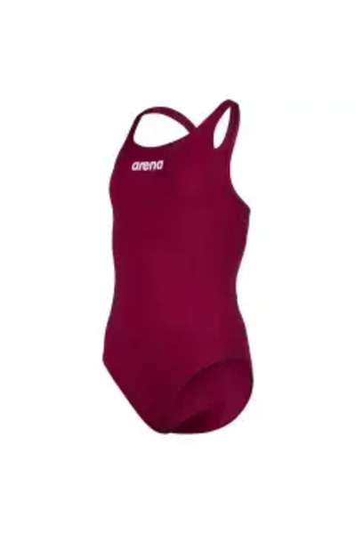 ARENA Girl's Team Swimsuit Swim Pro Solid Mor Kız Çocuk Yüzücü Mayosu-12_13 Yaş