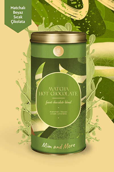 Mim and More Matchalı Sıcak Çikolata Tozu – Beyaz Çikolatalı, Yoğun Aromalı, ...