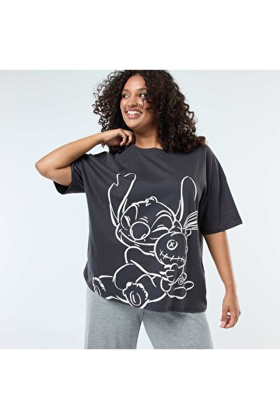 KIABI Stitch Disney Short-Sleeve T-Shirt BLACK