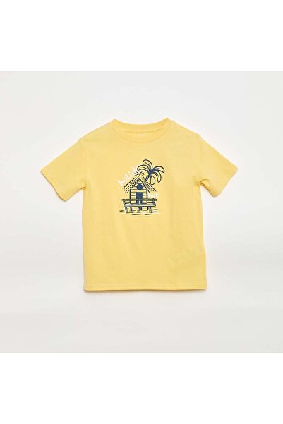 KIABI Short-sleeved printed T-shirt YELLOW