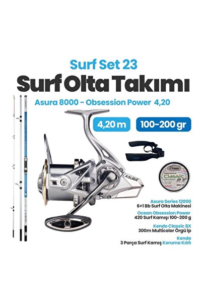 Sunset Ocean Obsession Power 420 Surf Kamışı - Kaido Asura Series 12000 6+1 B...