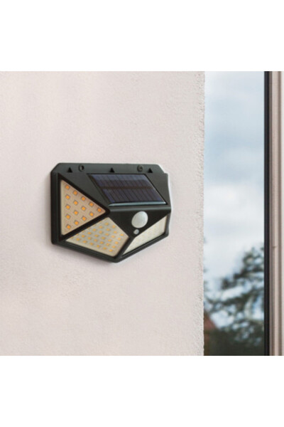 HSMKTP Set de 6 lămpi solare 100 LED cu senzor de mișcare