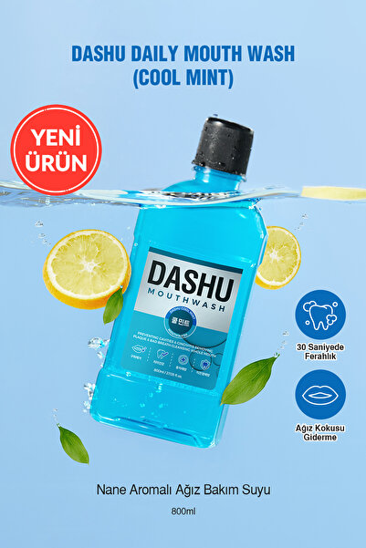Dashu Nane Aromalı Ağız Bakım Suyu Daily Mouthwash [Cool Mint] 800ml