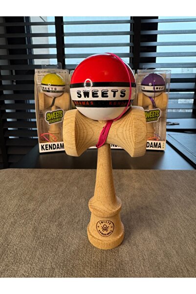 Sweet Kendama KENDAMA SWEETS STARTER RED 18.5Cm LARGE CUPS + GIFT MAT BEST QU...