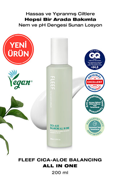 Dashu Hassas Ciltlere Nem ve pH Dengesi Sunan Losyon Fleef Cica-Aloe Balancin...