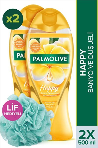 Palmolive Feel Happy 2'li Duş Jeli 500 ml + Duş Lifi Hediye