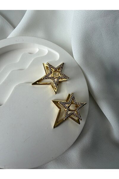 XUPING JEWELRY Taşlı Tasarım Yıldız Küpe