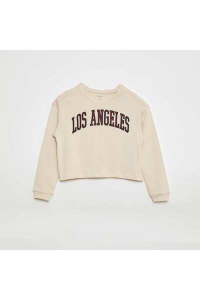 KIABI Long-sleeved printed T-shirt WHITE