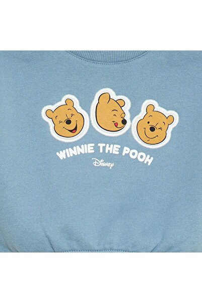 KIABI Printed 'Winnie' Fleece Sweatshirt BLUE