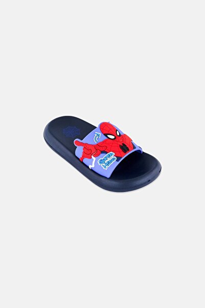 Marvel x Spiderman Kids Boy Slip On Slides, Navy