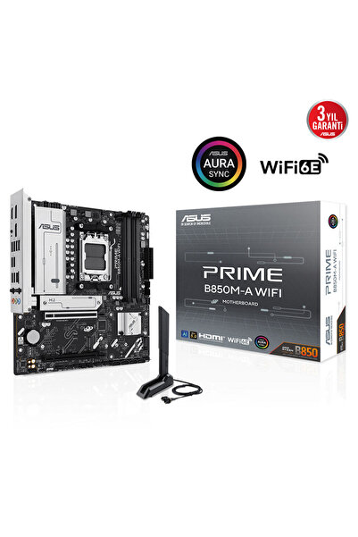 ASUS Prime B850M-A Wifi, 4Xddr5, 3Xm.2, 2Xdp, Hdmi, Type-C, Wi-Fi 6, Bluetoot...