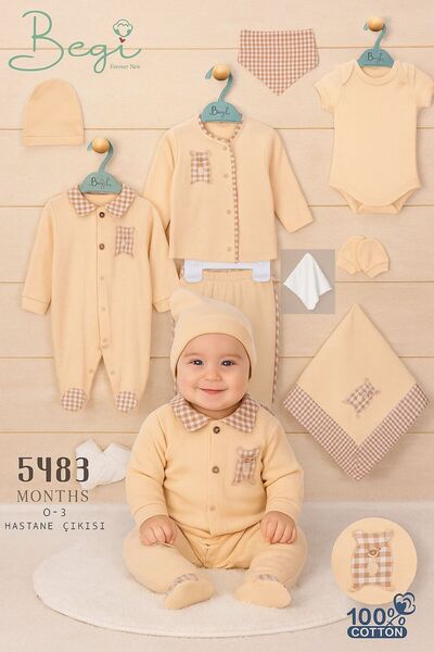 baby socks 10 Piece Combed Cotton Newborn Baby Girl Boy Hospital Discharge Set