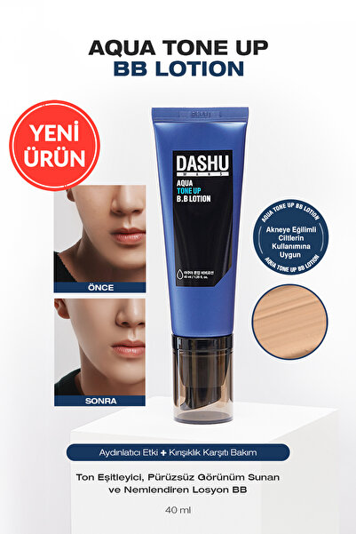 Dashu Ton Eşitleyici, Pürüzsüz Görünüm Sunan ve Nemlendiren Losyon BB Mens Aq...