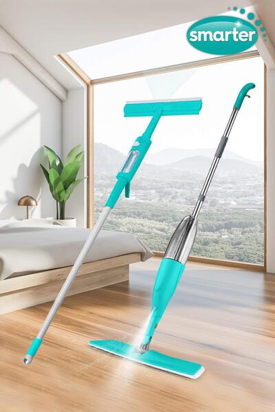 SMARTER MEGA 2 Lİ SHINY+GLASY SPREY MOP CAM SPREYİ MOP PASPAS TEMİZLİK SETİ